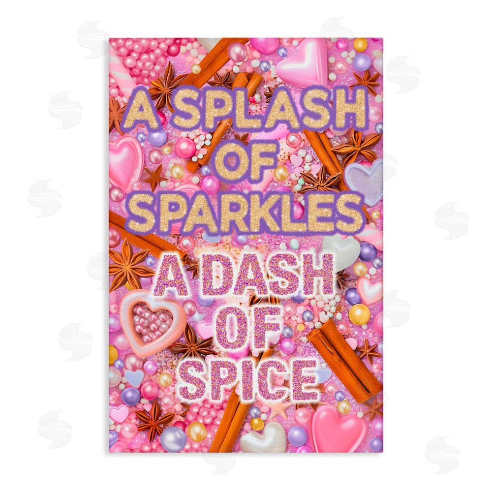 Jess Stempel Splash of Sparkle Dash Of Spice Canvas Wall Art Print