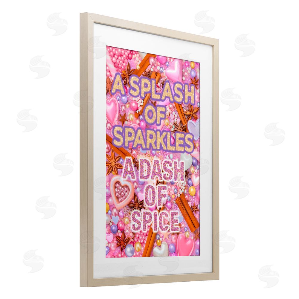 Jess Stempel Splash of Sparkle Dash Of Spice Birch Framed Print Under Glass with White Mat Wall Art