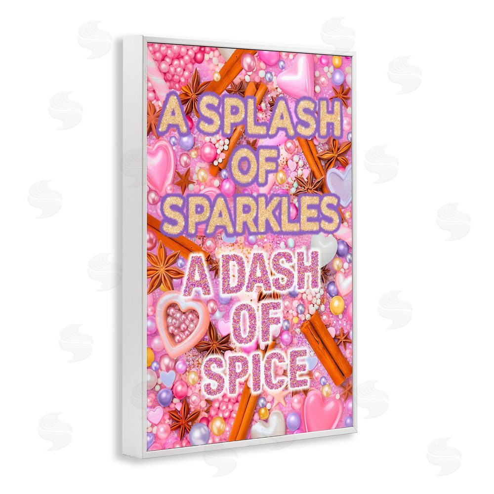 Jess Stempel Splash of Sparkle Dash Of Spice White Framed Giclee Wall Art Print