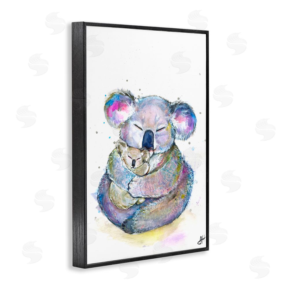 Marc Allante Cuddly Koalas Wildlife Black Framed Giclee Wall Art Print
