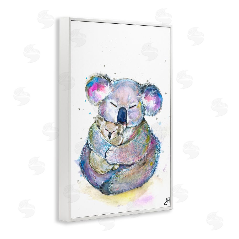Marc Allante Cuddly Koalas Wildlife White Framed Giclee Wall Art Print