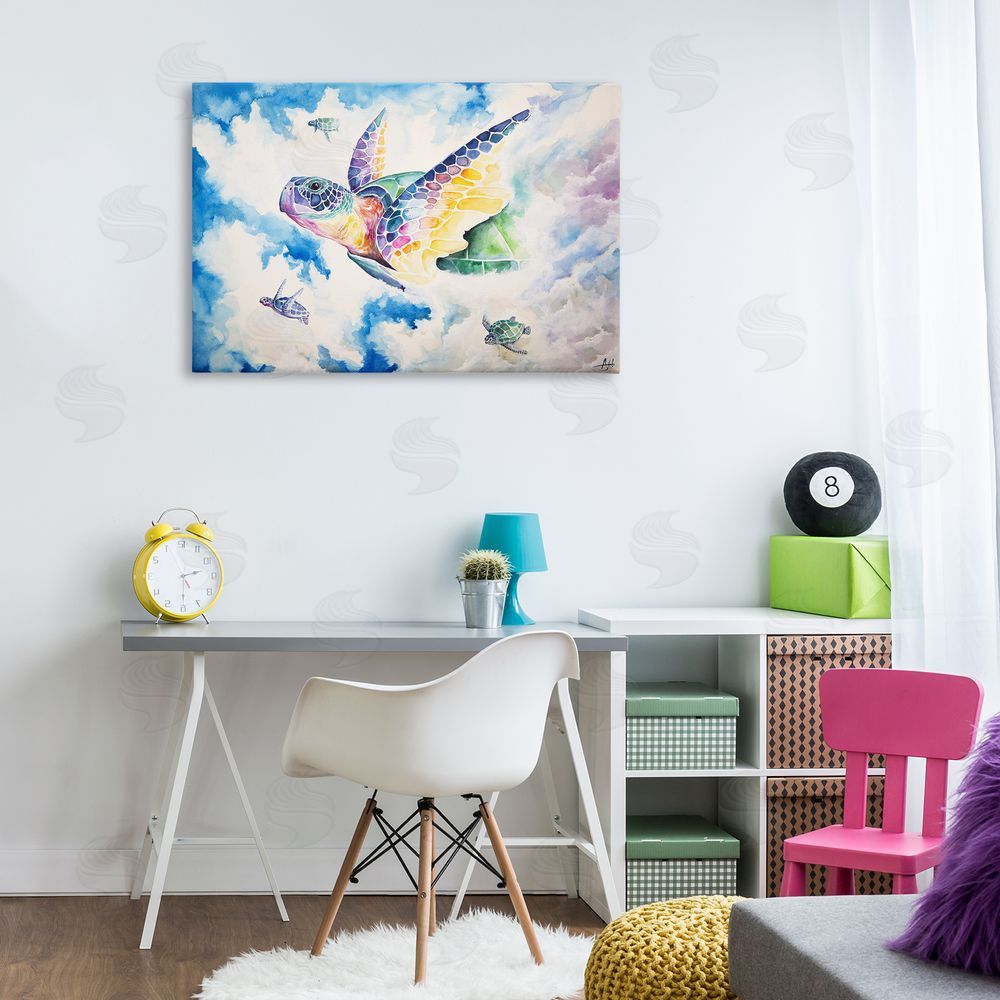 Marc Allante Skyward Sea Turtles Canvas Art on Wall