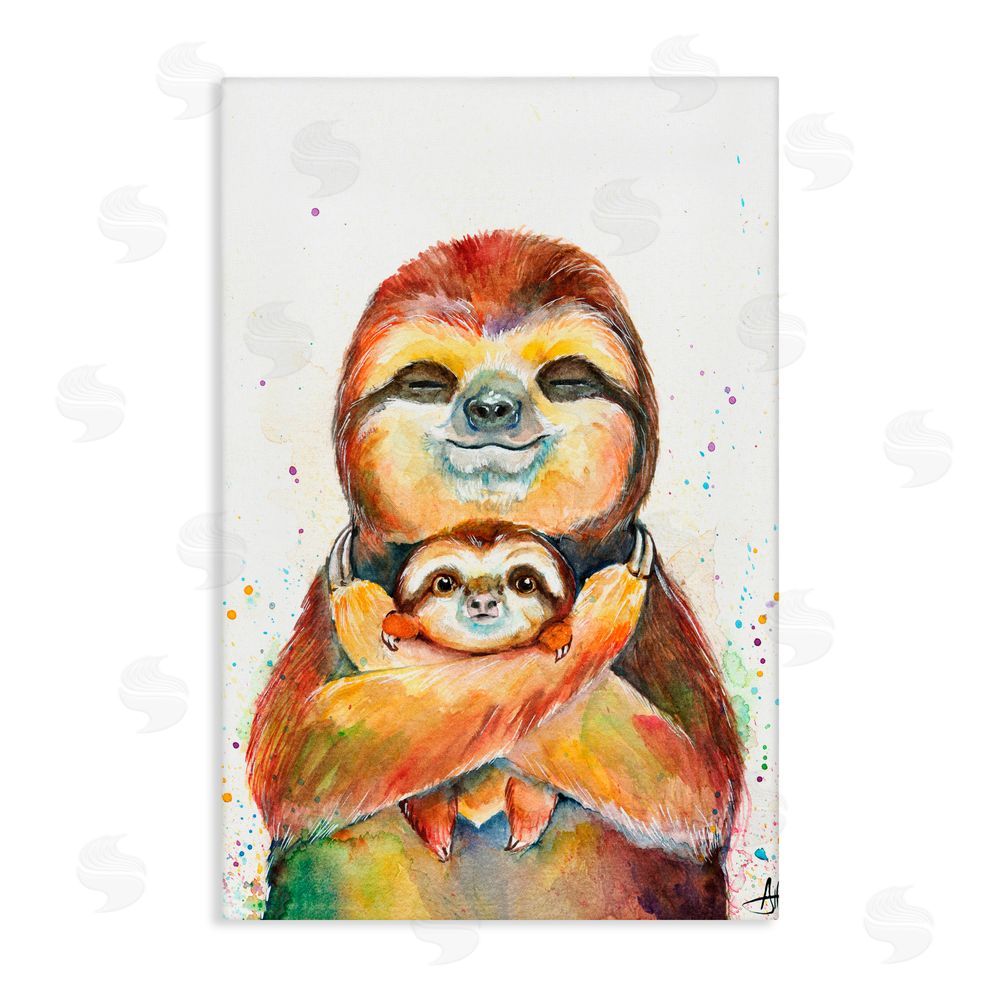 Marc Allante Exotic Xenarthra Sloths Canvas Wall Art Print