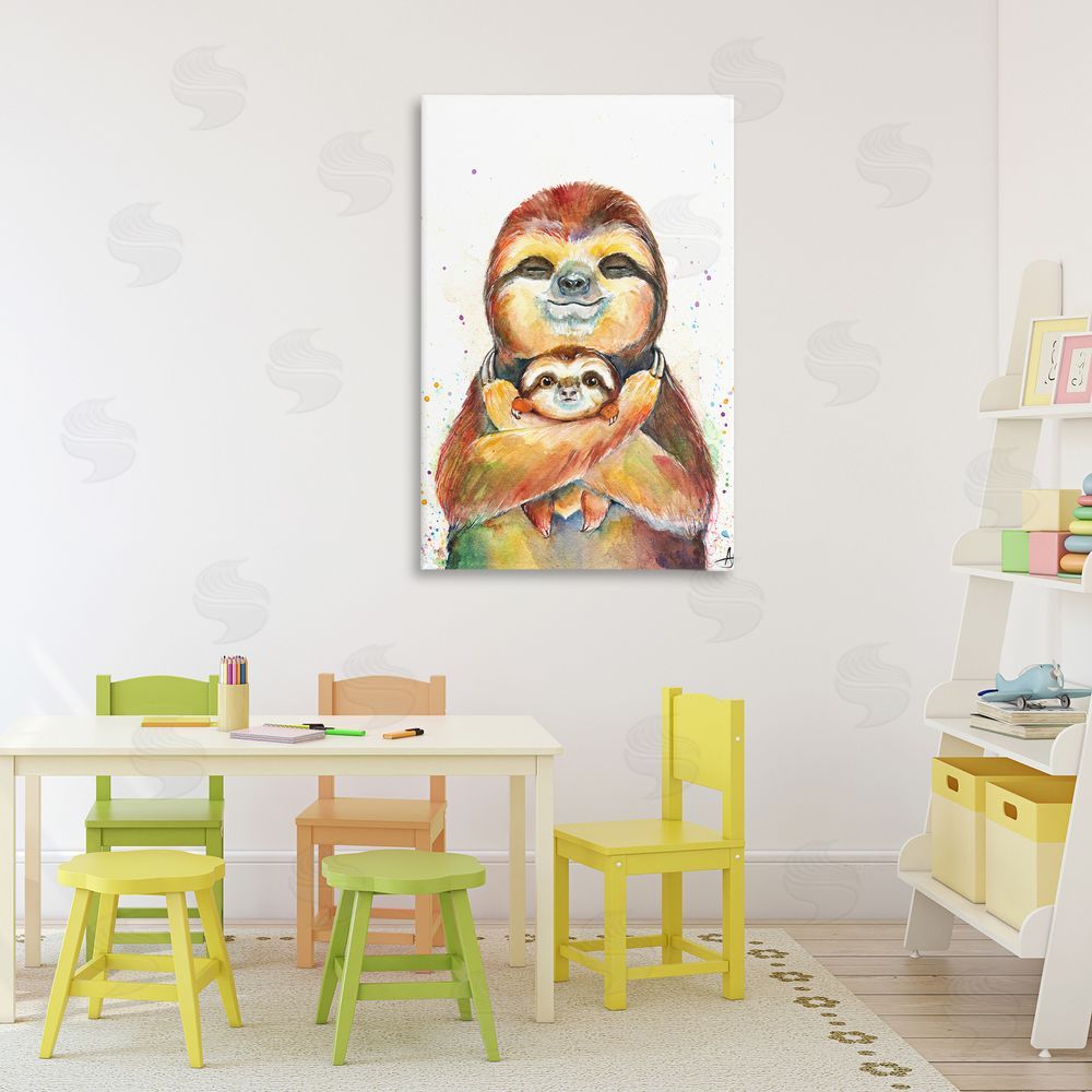 Marc Allante Exotic Xenarthra Sloths Canvas Art on Wall