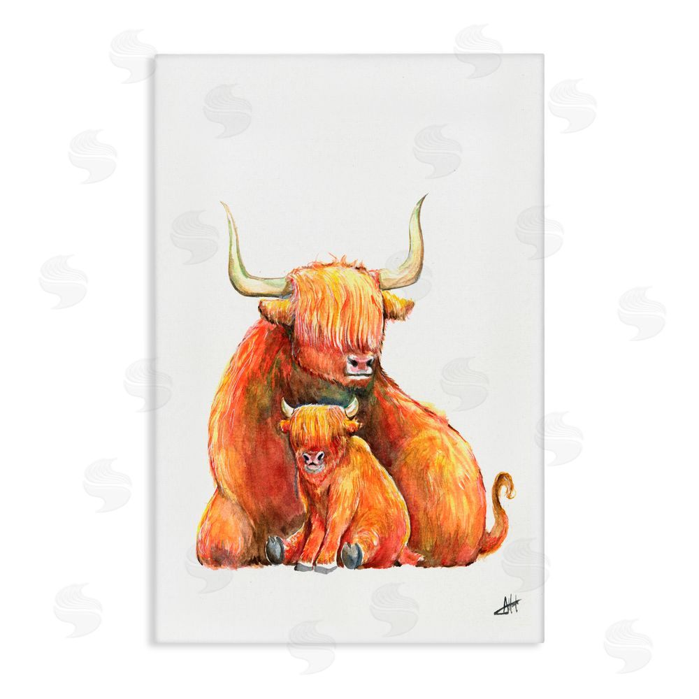 Marc Allante Yakety Yak Cattle Canvas Wall Art Print
