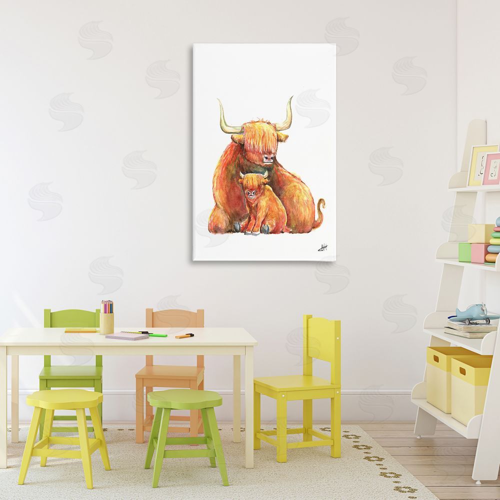 Marc Allante Yakety Yak Cattle Canvas Art on Wall