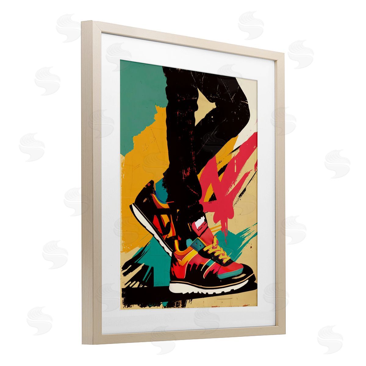 Annabelle Hall Walkin' In The USA Birch Framed Print Under Glass with White Mat Wall Art
