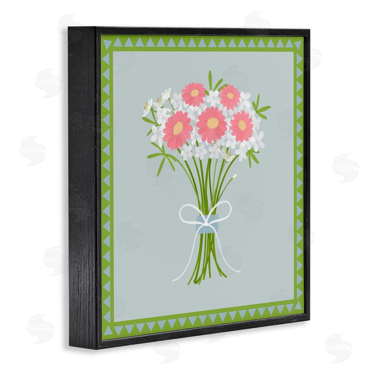 Adrienne Morris Spring Bouquet Bordered Bundle Black Framed Giclee Wall Art Print