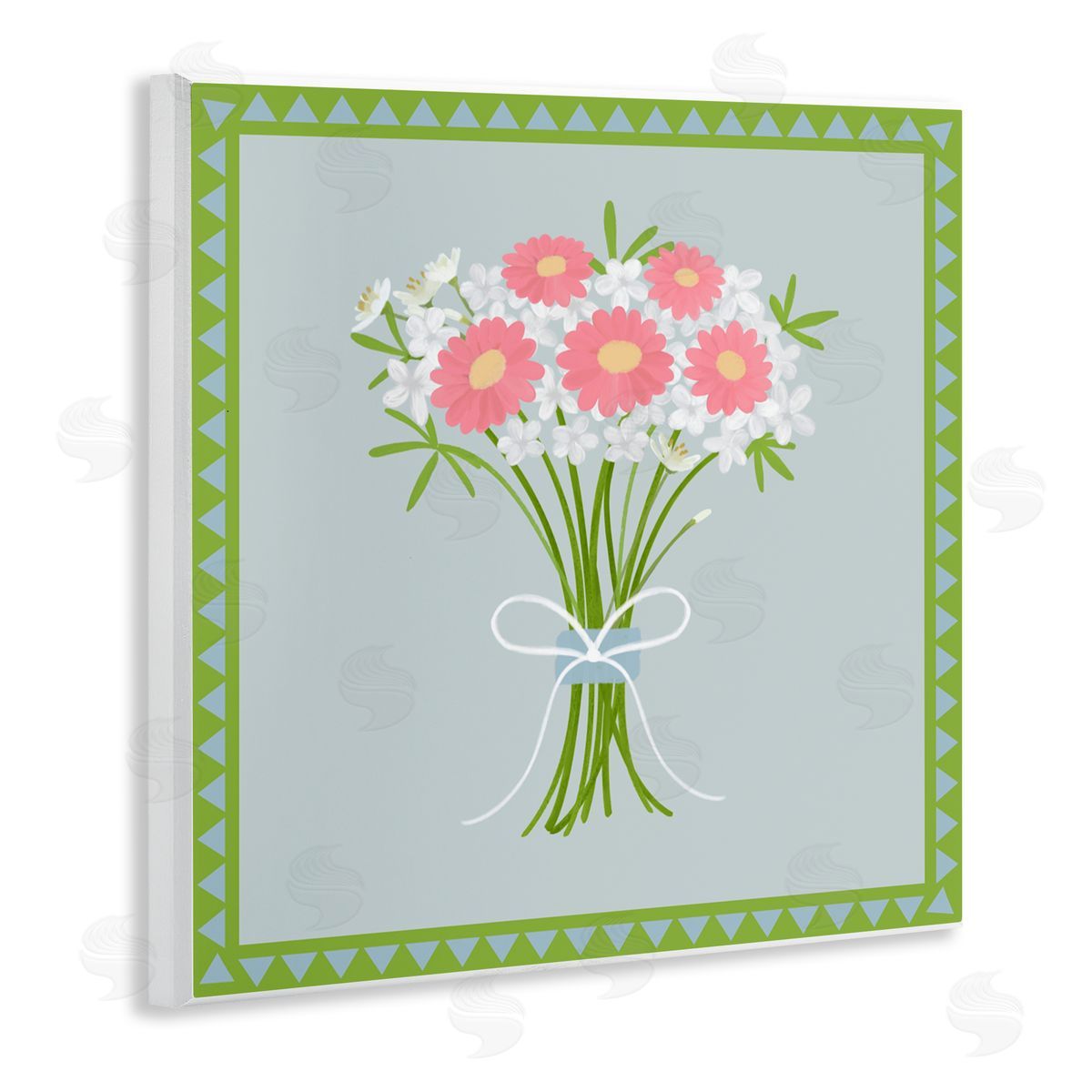 Adrienne Morris Spring Bouquet Bordered Bundle Wall Plaque Art Print