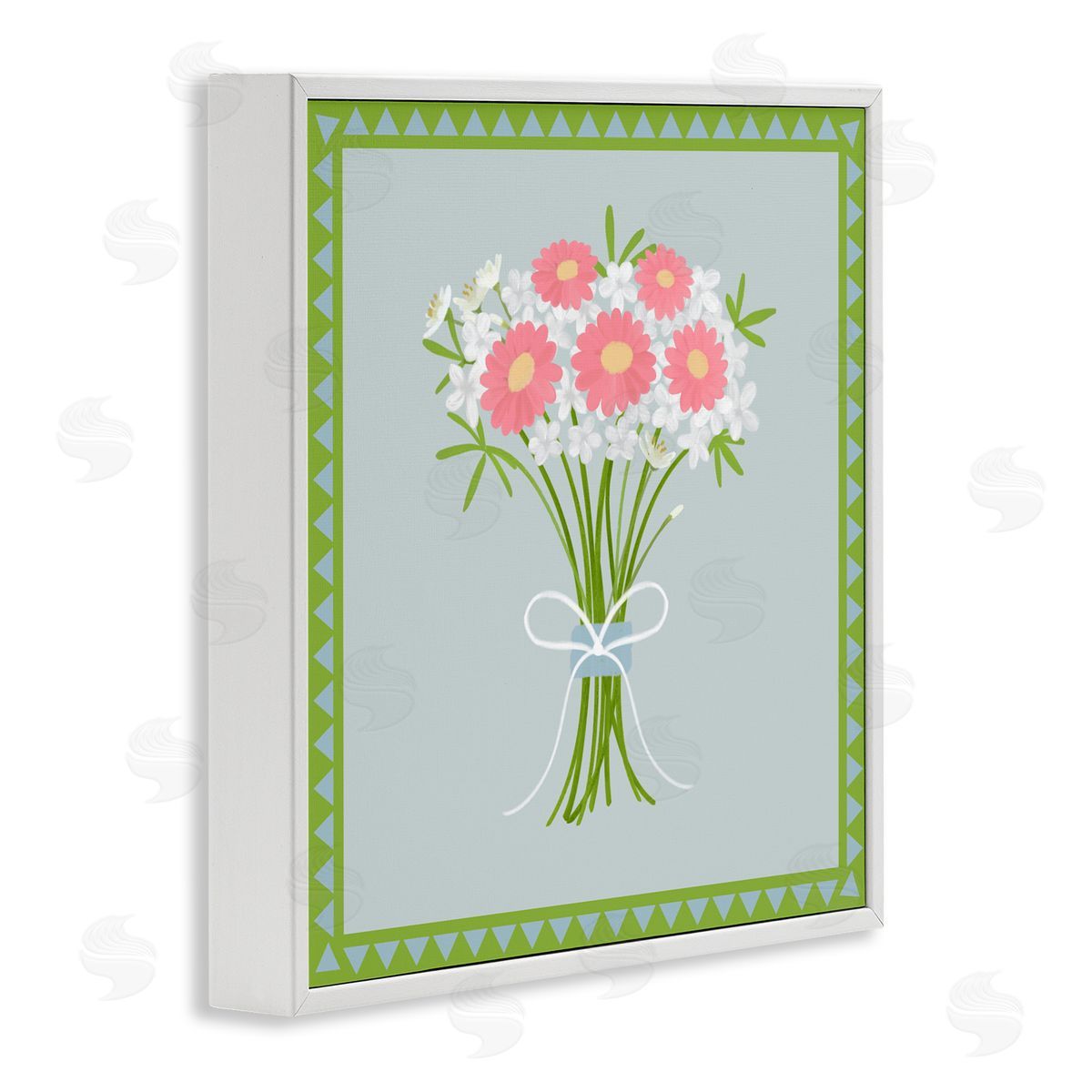 Adrienne Morris Spring Bouquet Bordered Bundle White Framed Giclee Wall Art Print