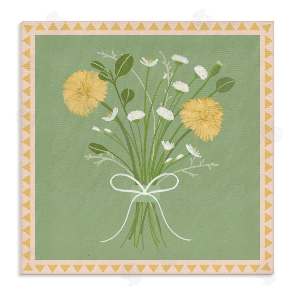 Adrienne Morris Bordered Spring Bouquet Canvas Wall Art Print