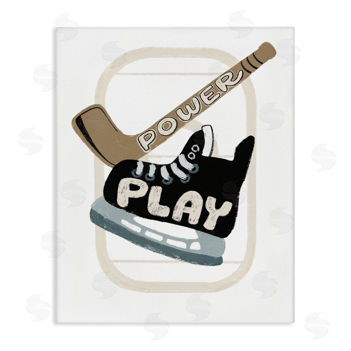 Connie Summers Power Play Hockey Canvas Wall Art Print