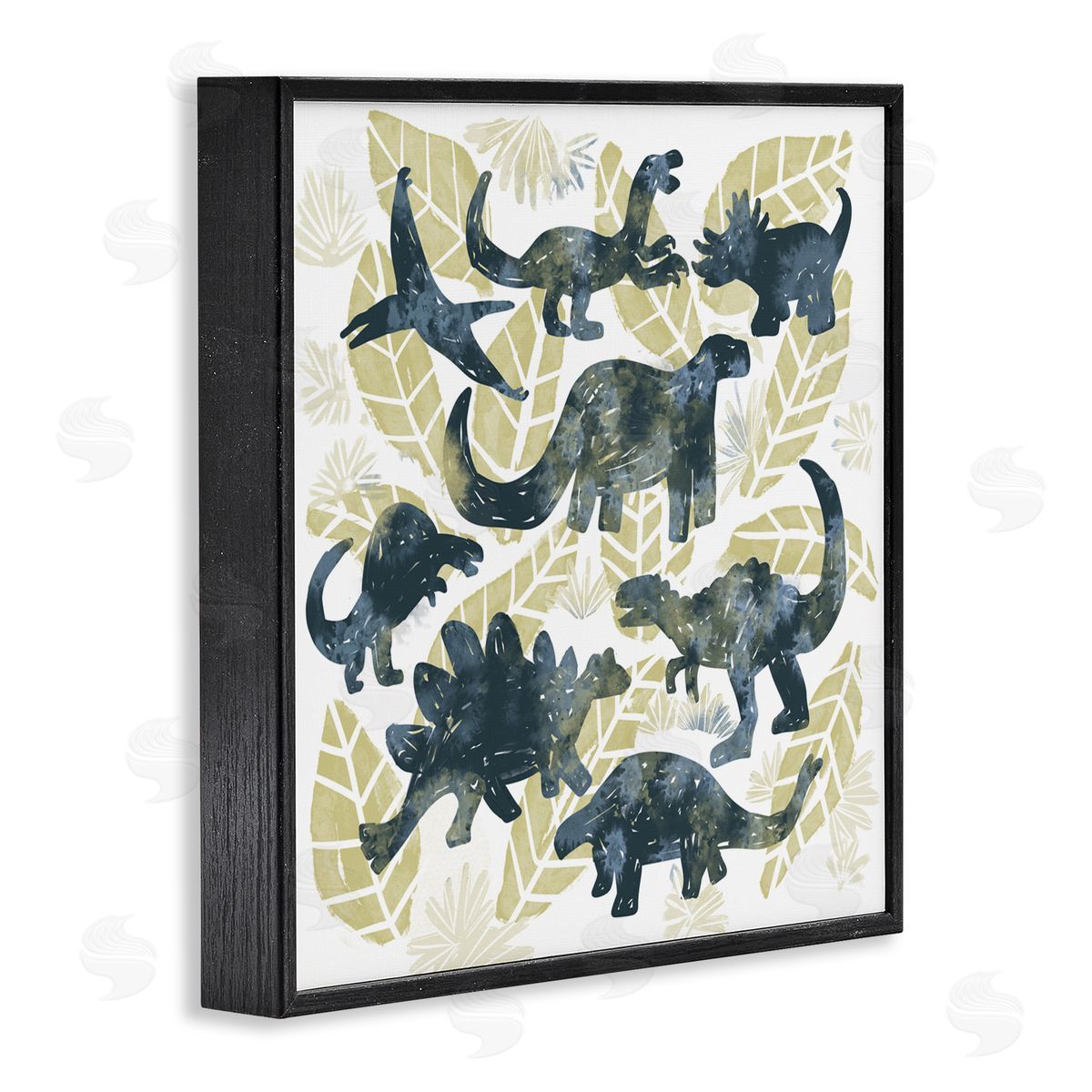 Connie Summers Wild Dinos Prehistoric Friends Black Framed Giclee Wall Art Print