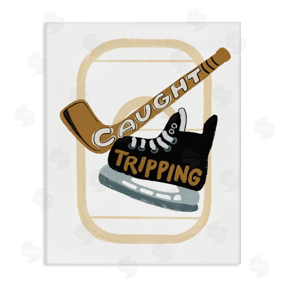 Connie Summers Caught Tripping Hockey Canvas Wall Art Print