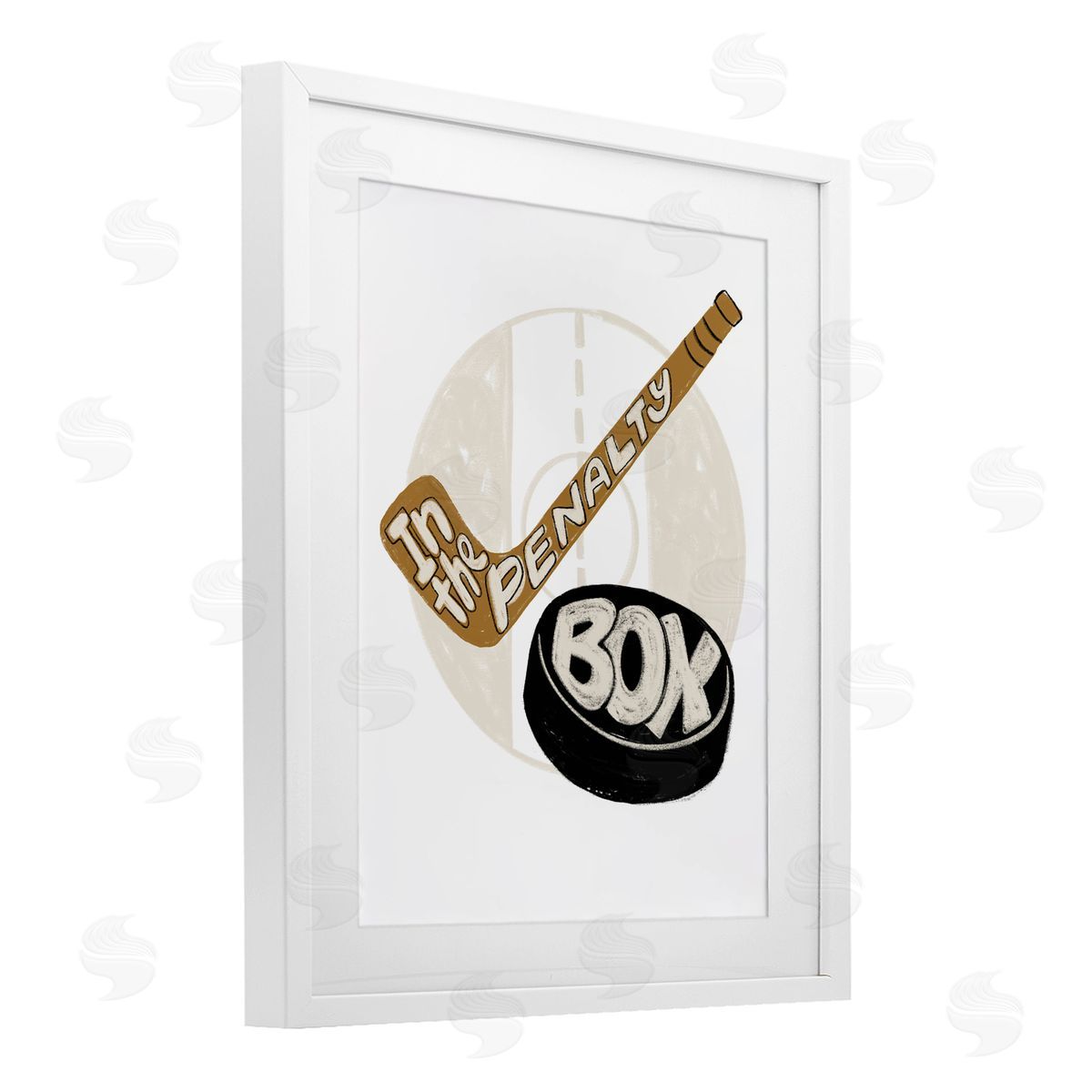 Connie Summers In The Penalty Box White Framed Print Under Glass with Mat Wall Art