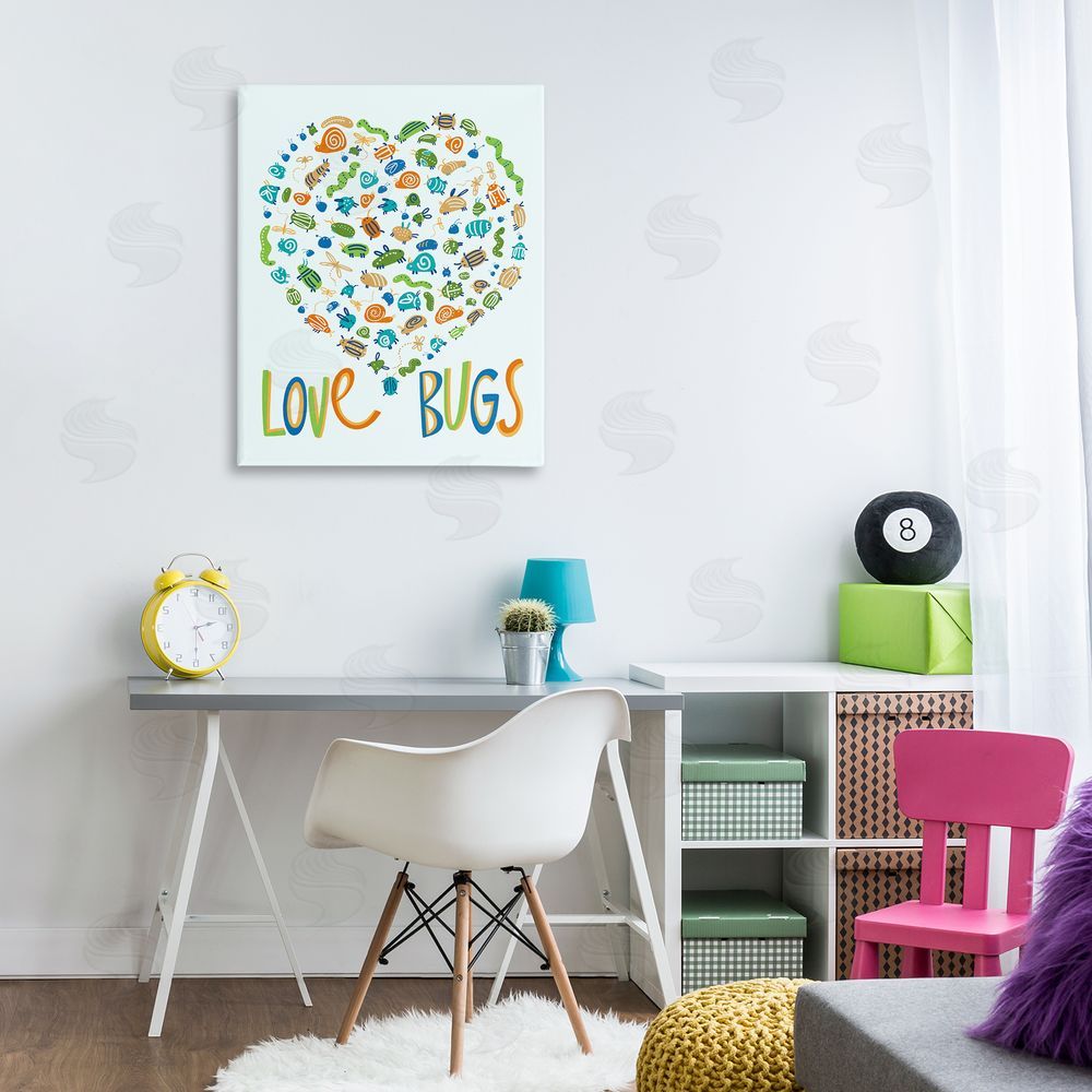 Connie Summers Love Bugs Heart Shape Canvas Art on Wall