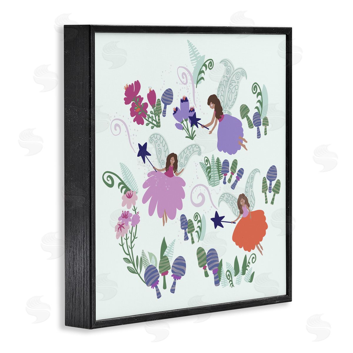 Connie Summers Mystical Fairies & Botanicals Black Framed Giclee Wall Art Print