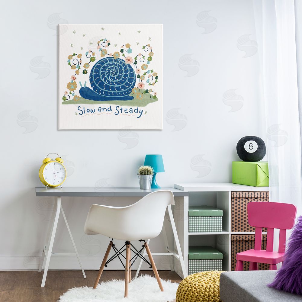Connie Summers Slow And Steady Snail Canvas Art on Wall