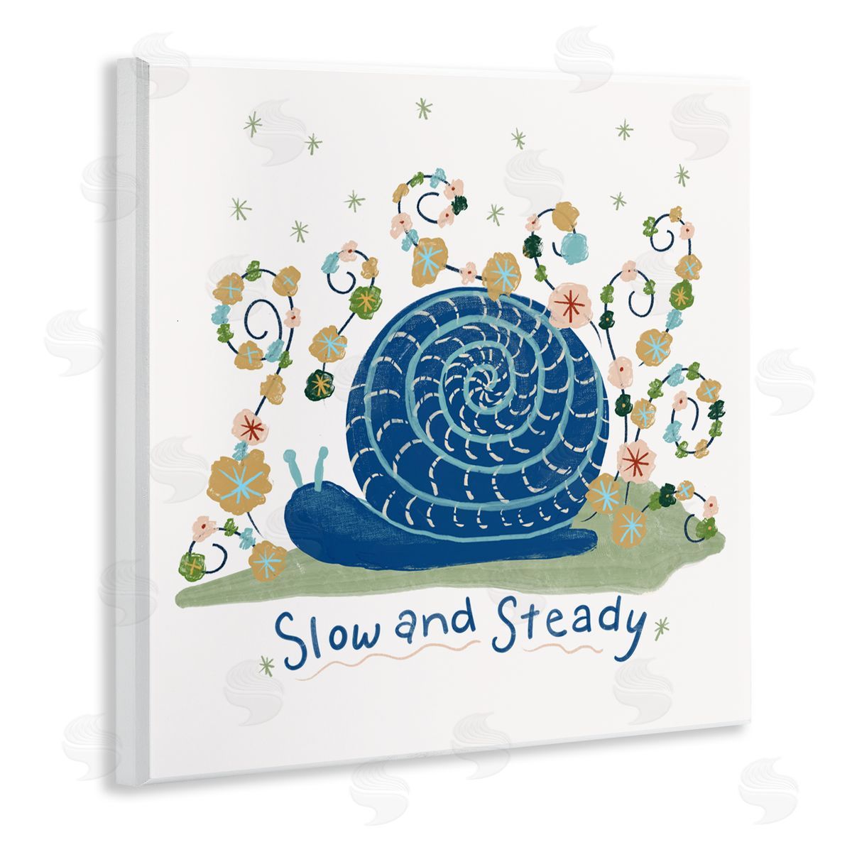 Connie Summers Slow And Steady Snail Wall Plaque Art Print