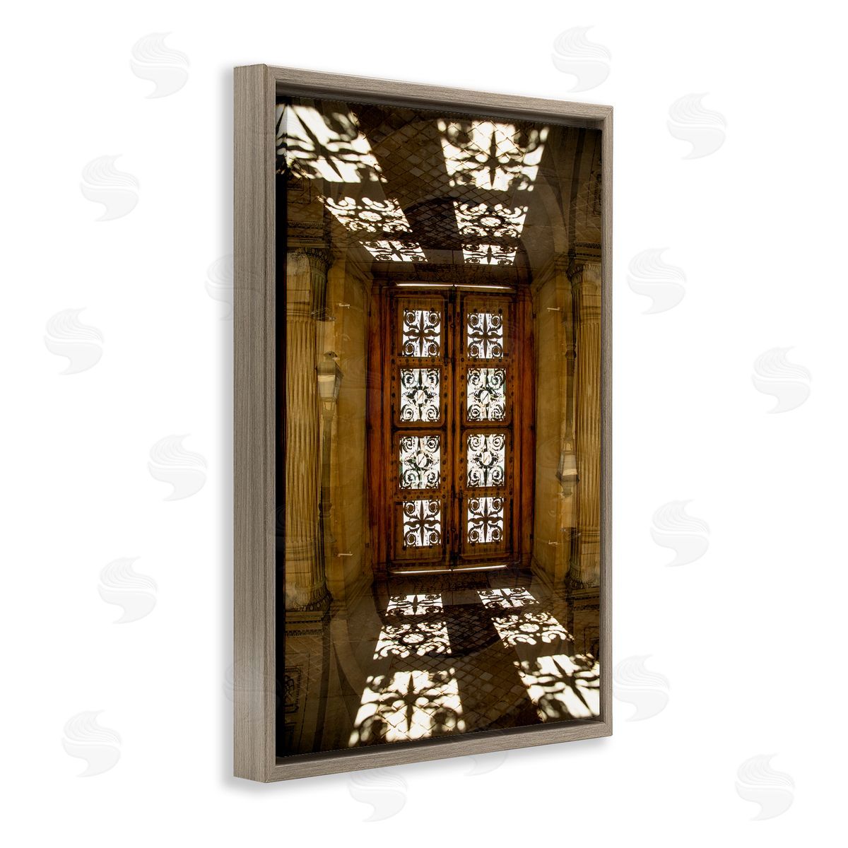 Robin Vandenabeele Sunlit Architecture Reflection Canvas Wall Art Print