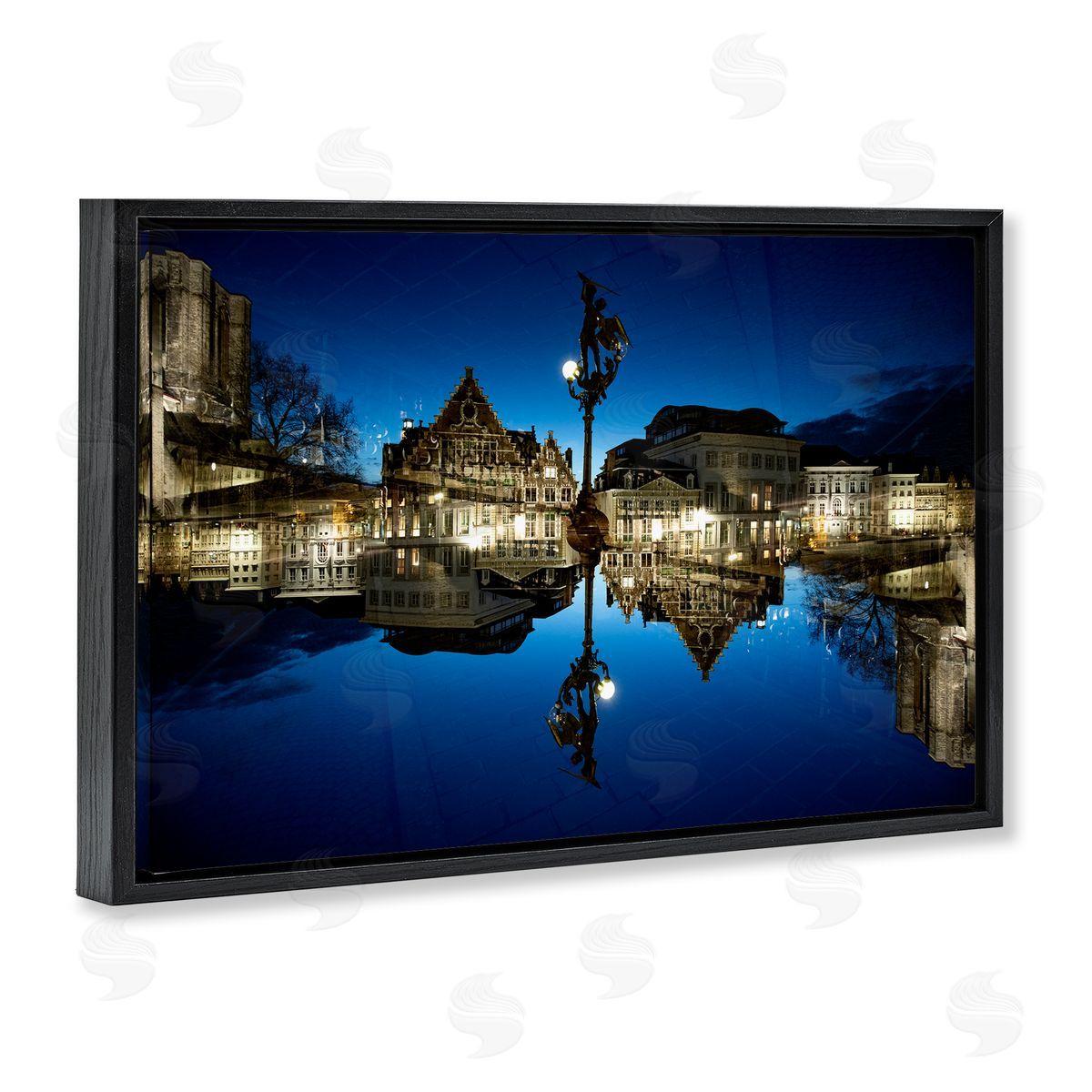 Robin Vandenabeele Illuminated Night Cityscape Canvas Wall Art Print