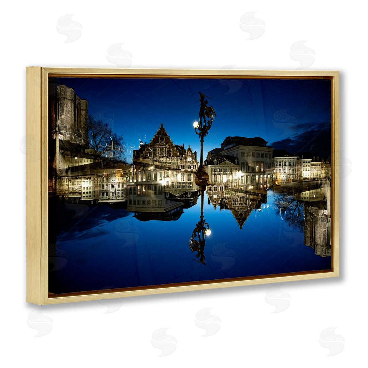 Robin Vandenabeele Illuminated Night Cityscape Canvas Wall Art Print