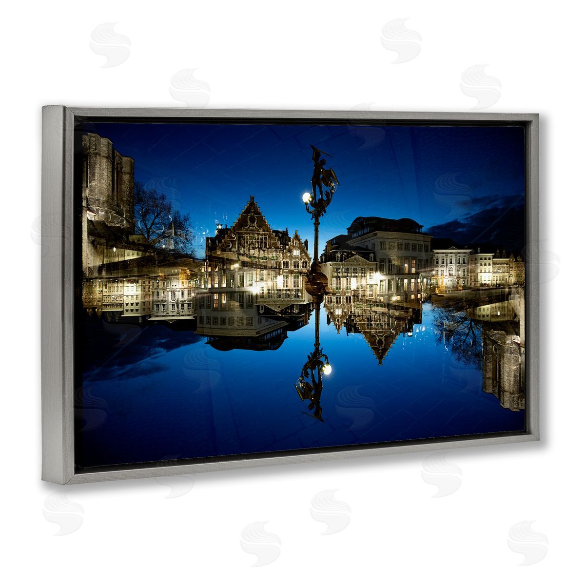 Robin Vandenabeele Illuminated Night Cityscape Canvas Wall Art Print