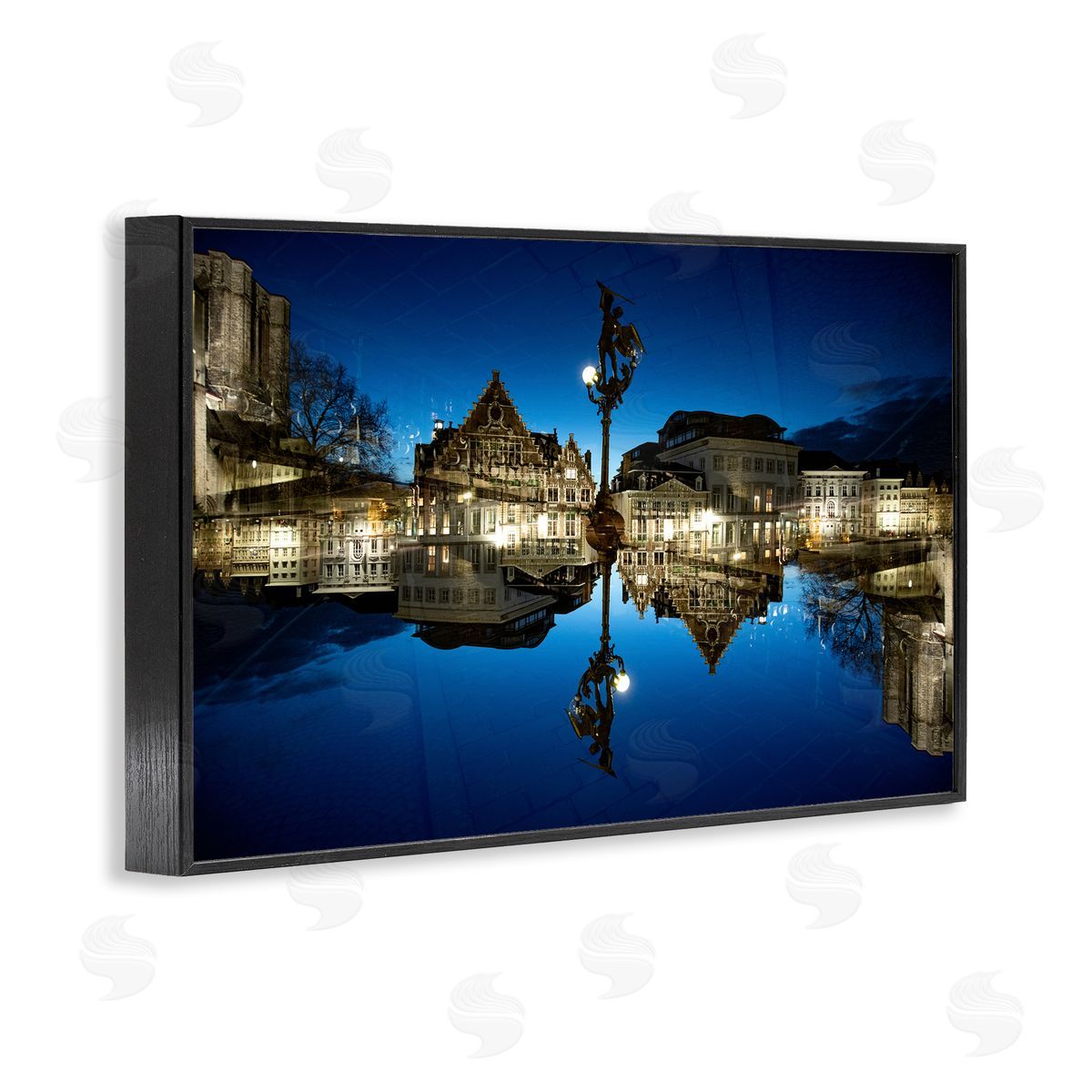 Robin Vandenabeele Illuminated Night Cityscape Canvas Wall Art Print