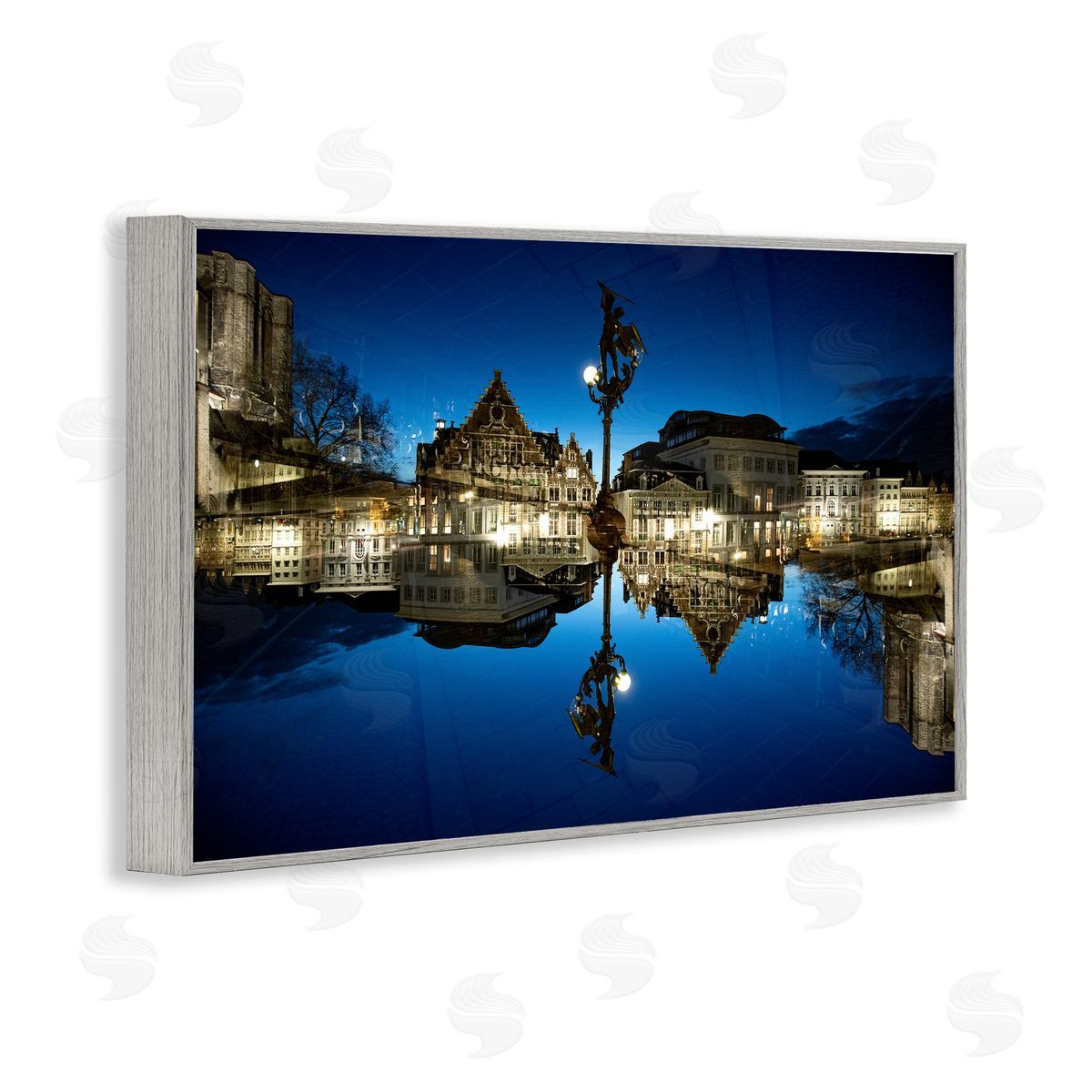 Robin Vandenabeele Illuminated Night Cityscape Canvas Wall Art Print