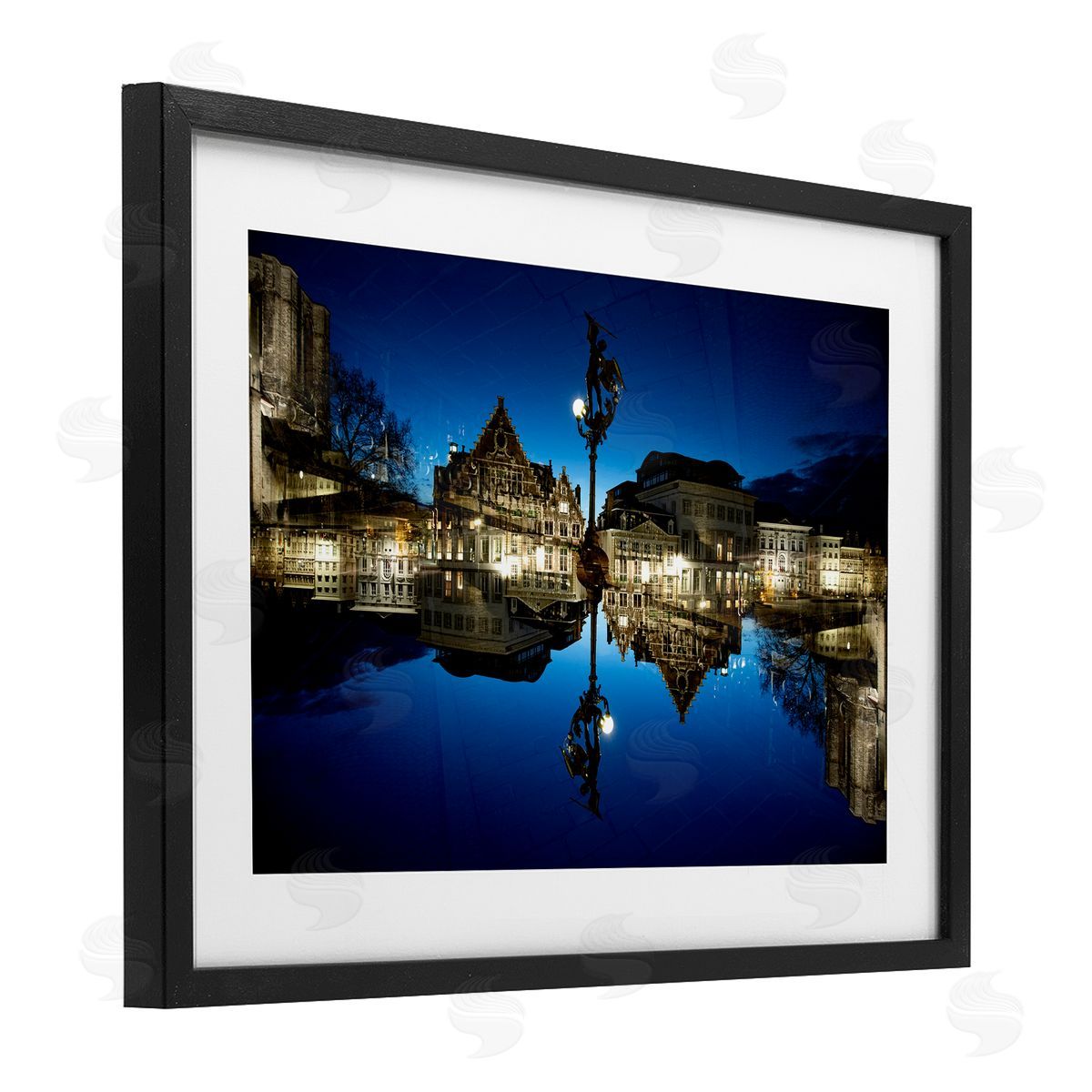 Robin Vandenabeele Illuminated Night Cityscape Canvas Wall Art Print