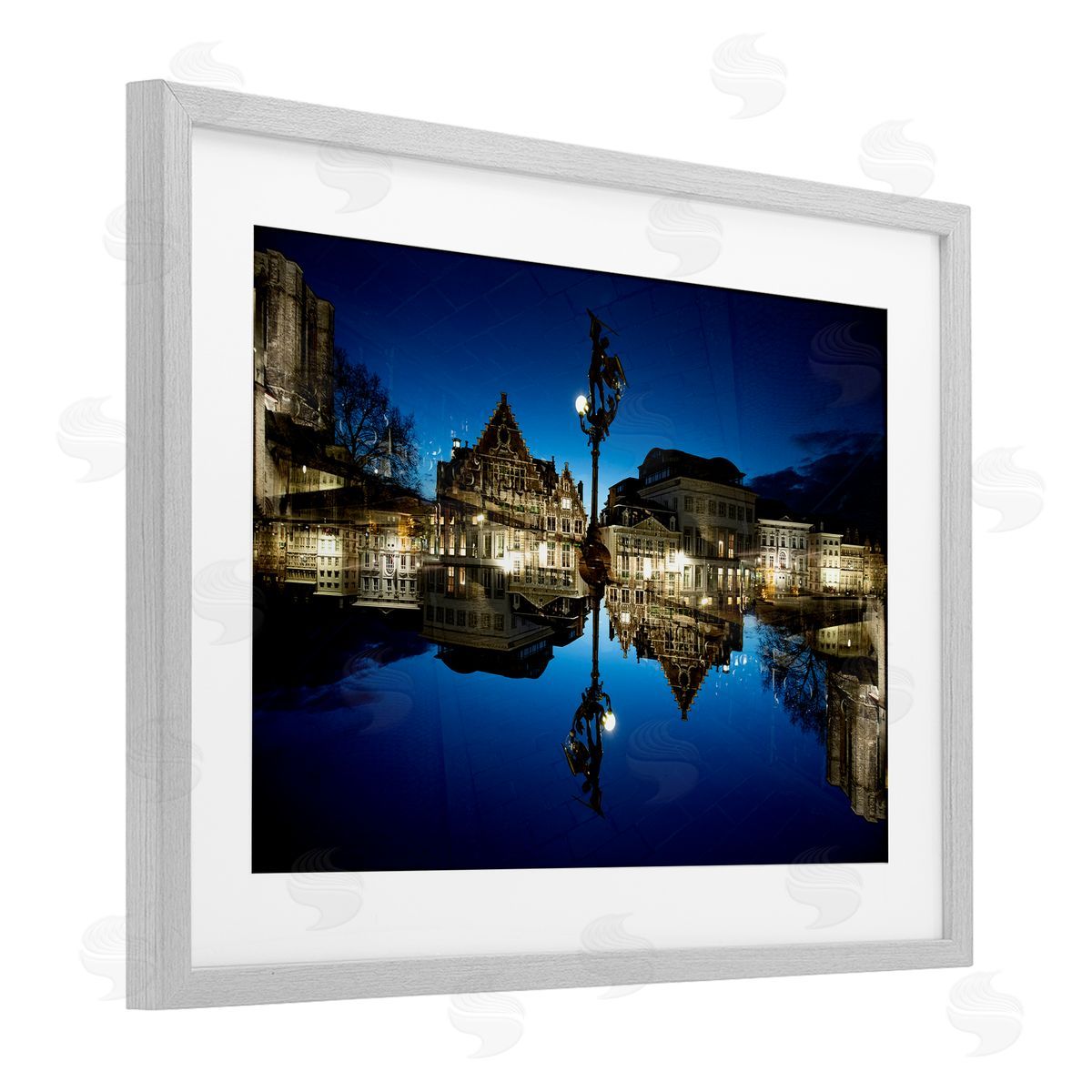 Robin Vandenabeele Illuminated Night Cityscape Canvas Wall Art Print