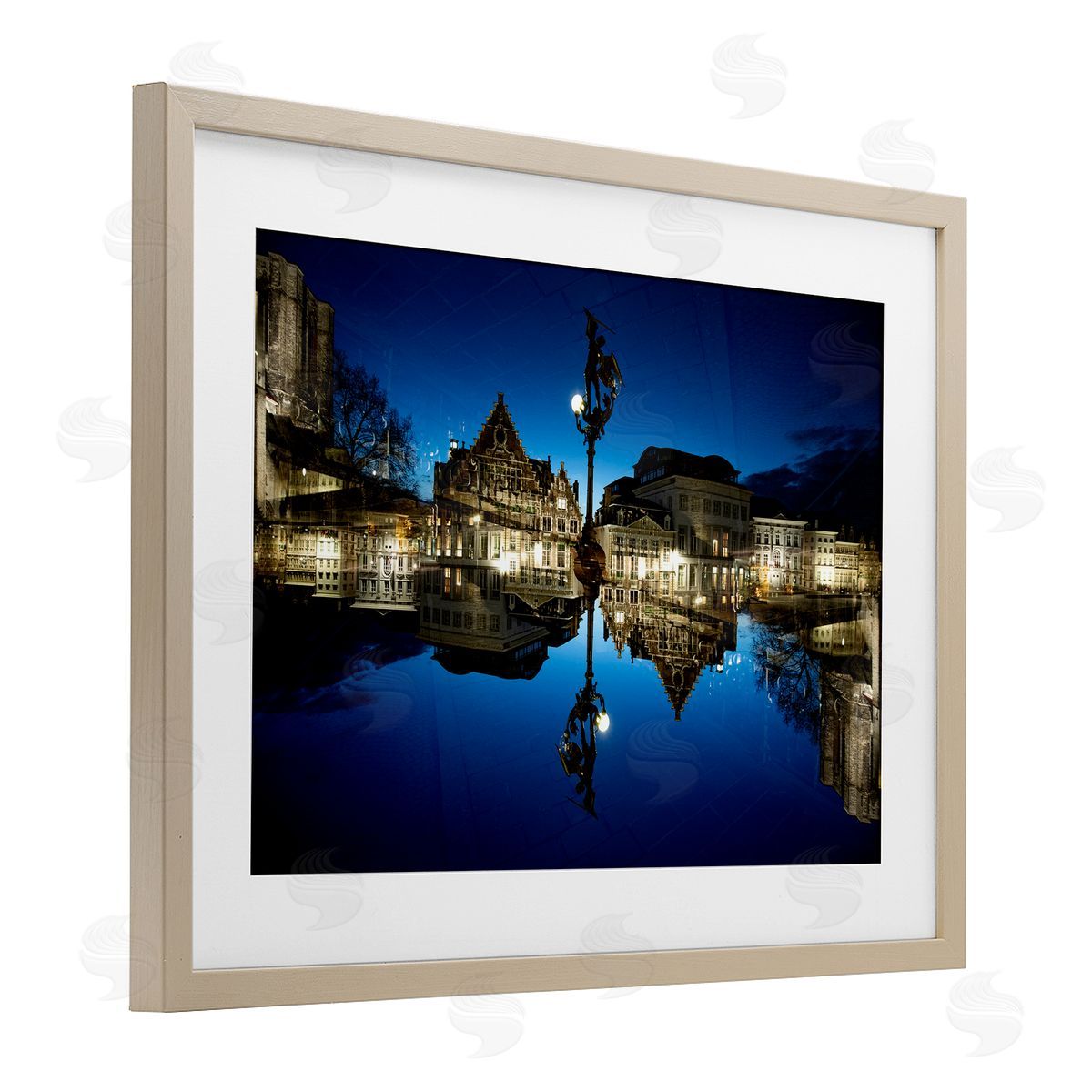 Robin Vandenabeele Illuminated Night Cityscape Canvas Wall Art Print