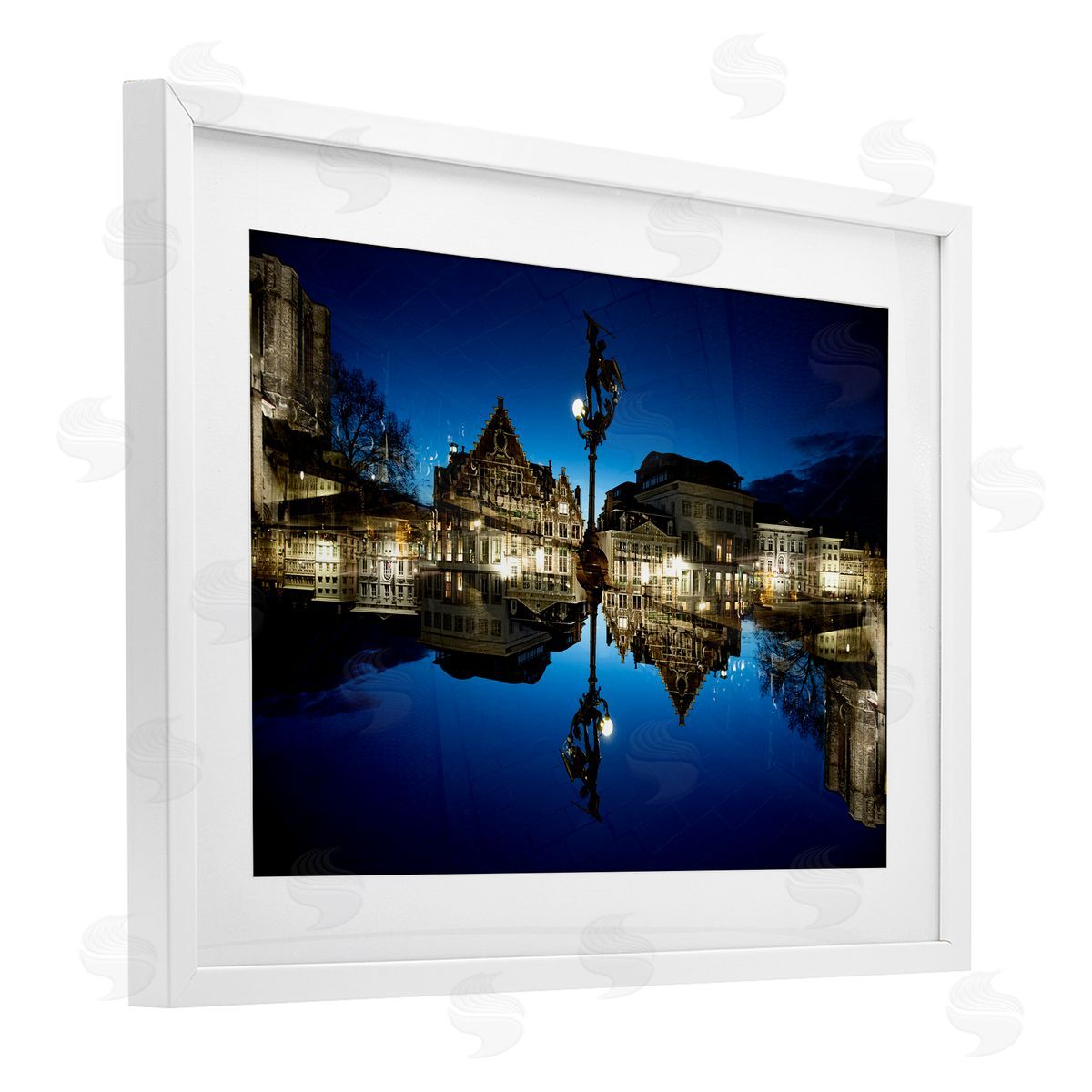 Robin Vandenabeele Illuminated Night Cityscape Canvas Wall Art Print
