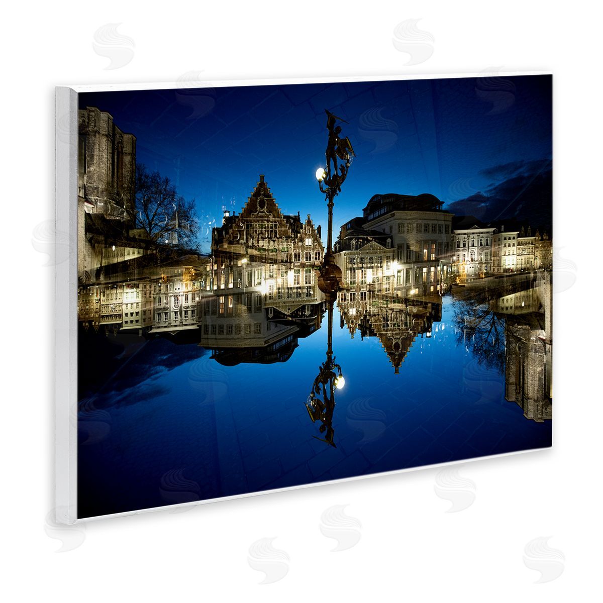 Robin Vandenabeele Illuminated Night Cityscape Canvas Wall Art Print