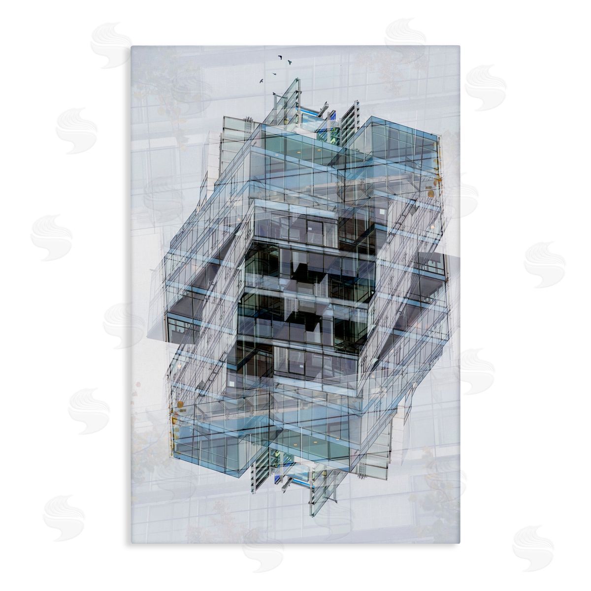 Robin Vandenabeele Overlapping Building Layers Canvas Wall Art Print