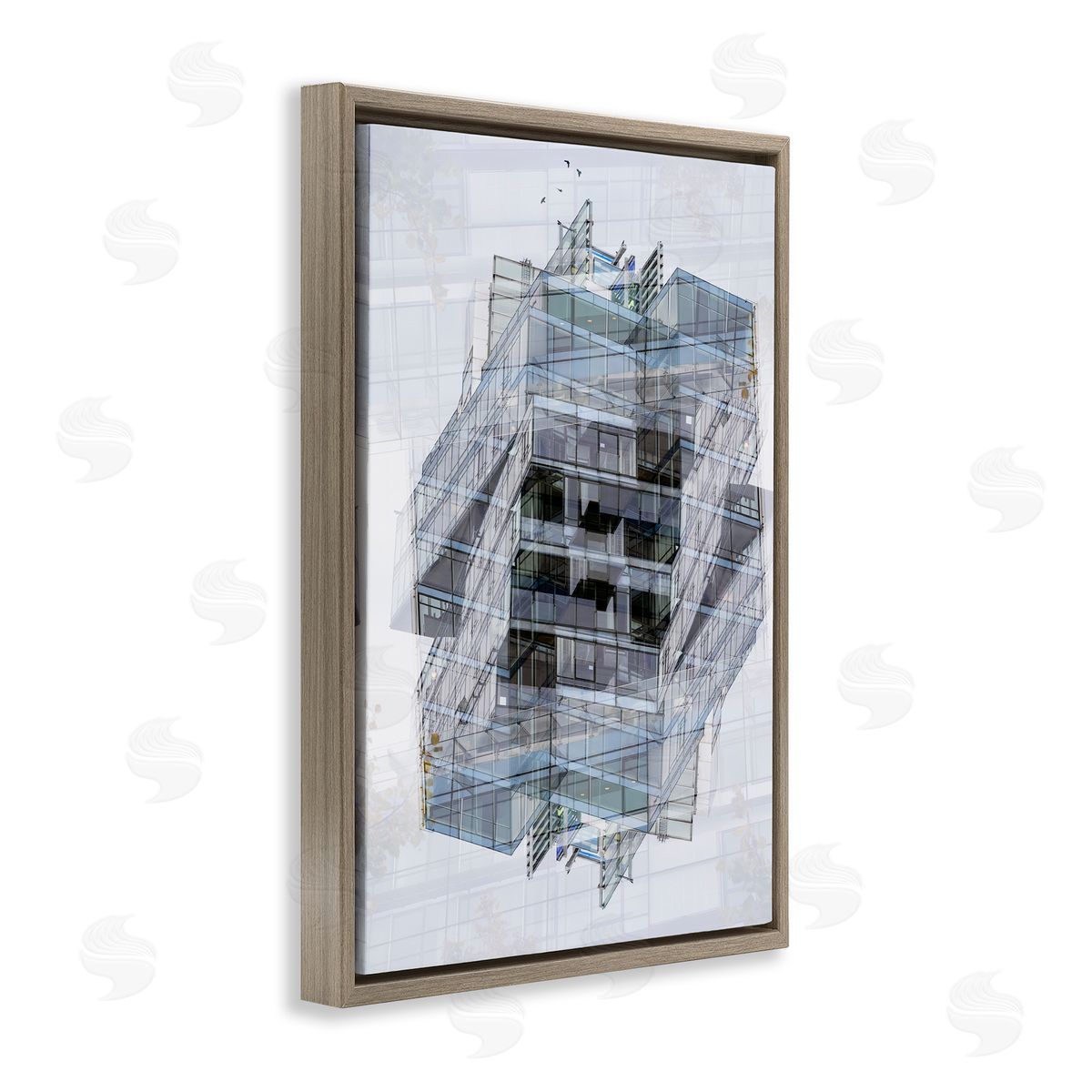 Robin Vandenabeele Overlapping Building Layers Canvas Wall Art Print