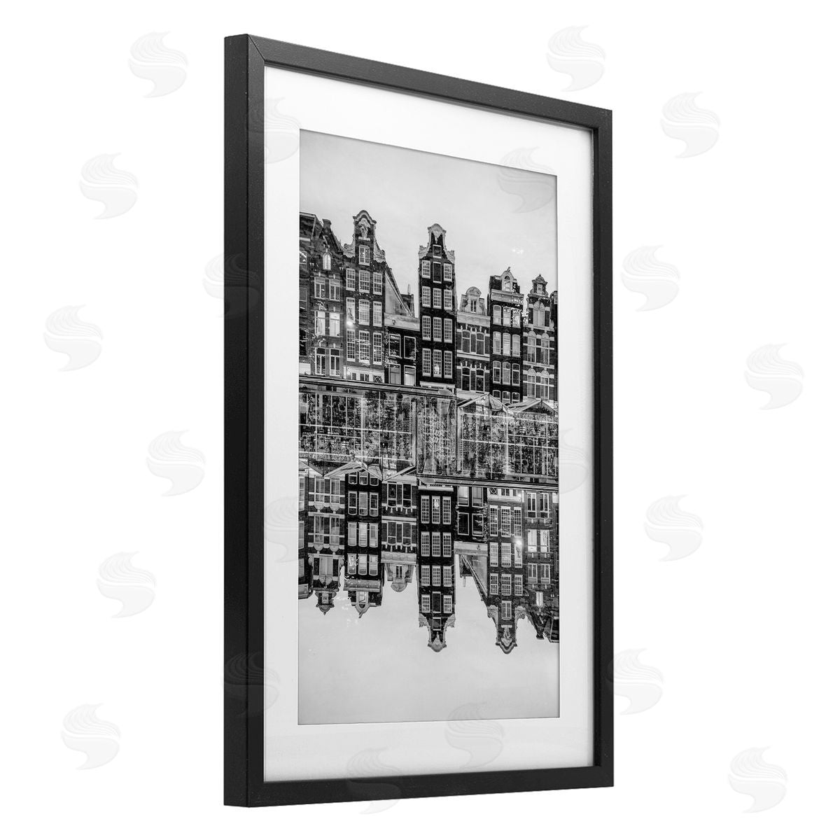 Robin Vandenabeele Symmetrical Building Reflections Canvas Wall Art Print
