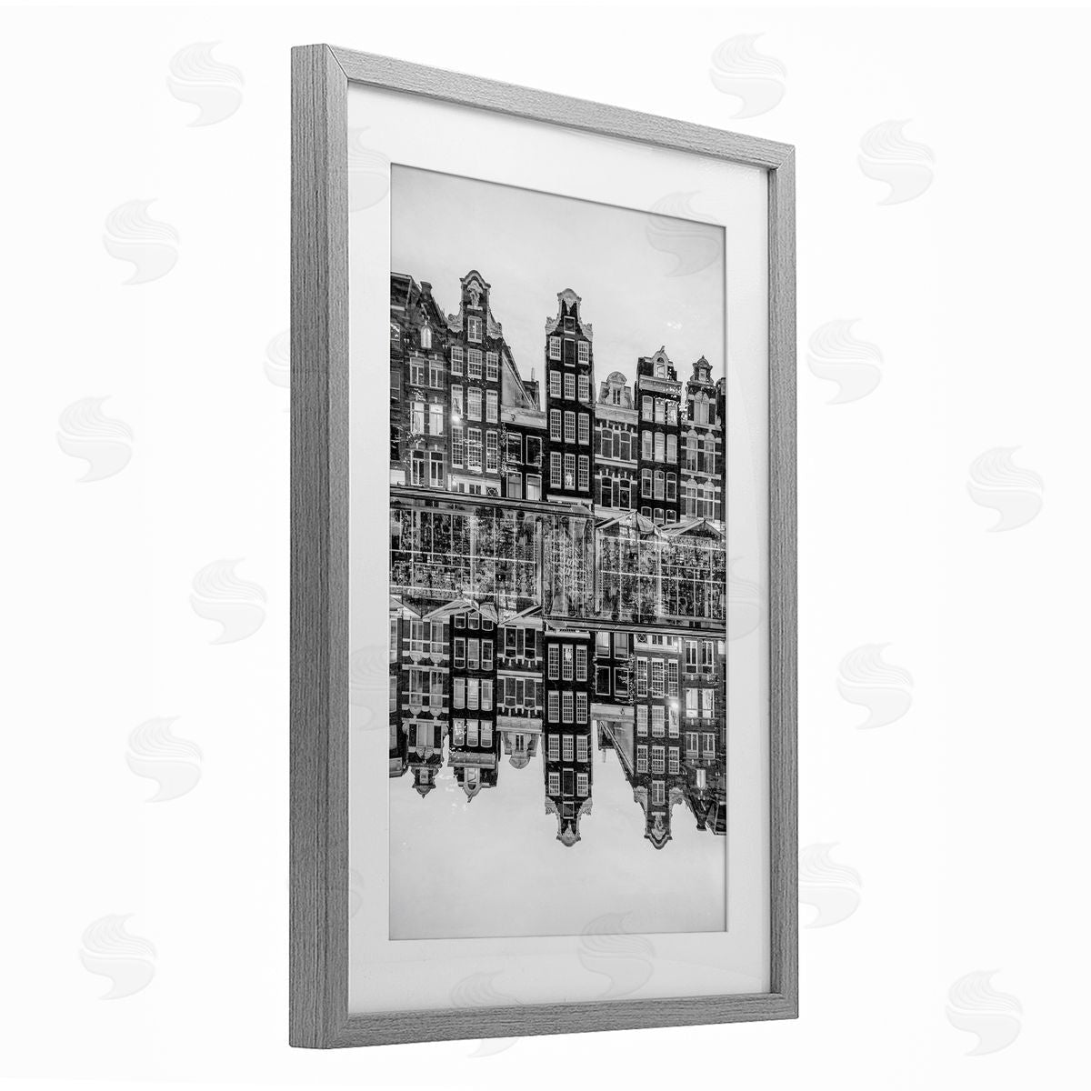 Robin Vandenabeele Symmetrical Building Reflections Canvas Wall Art Print
