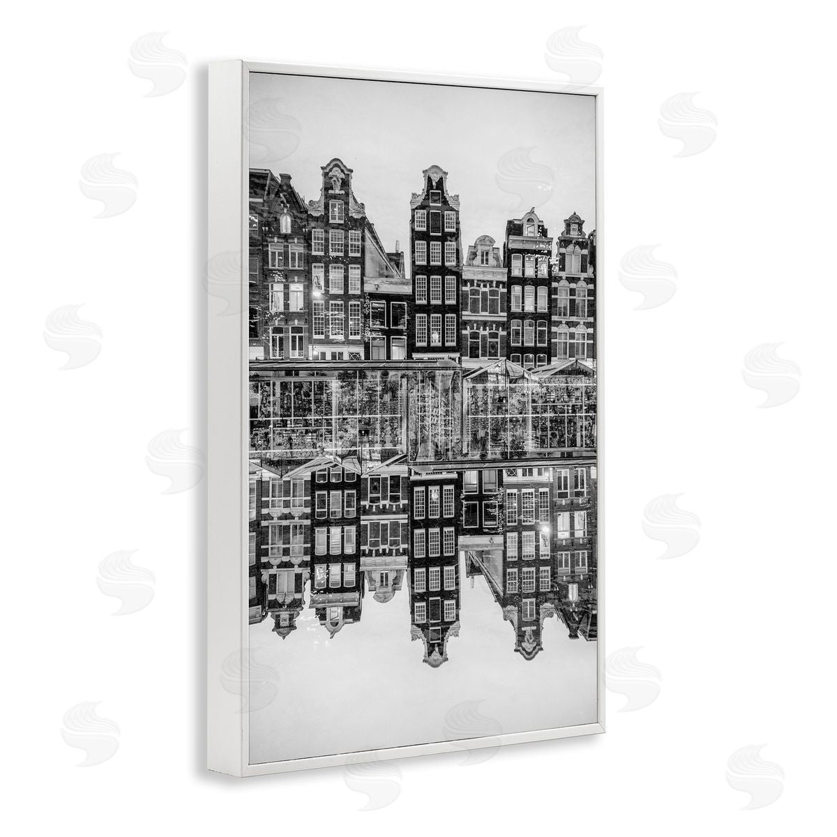 Robin Vandenabeele Symmetrical Building Reflections Canvas Wall Art Print