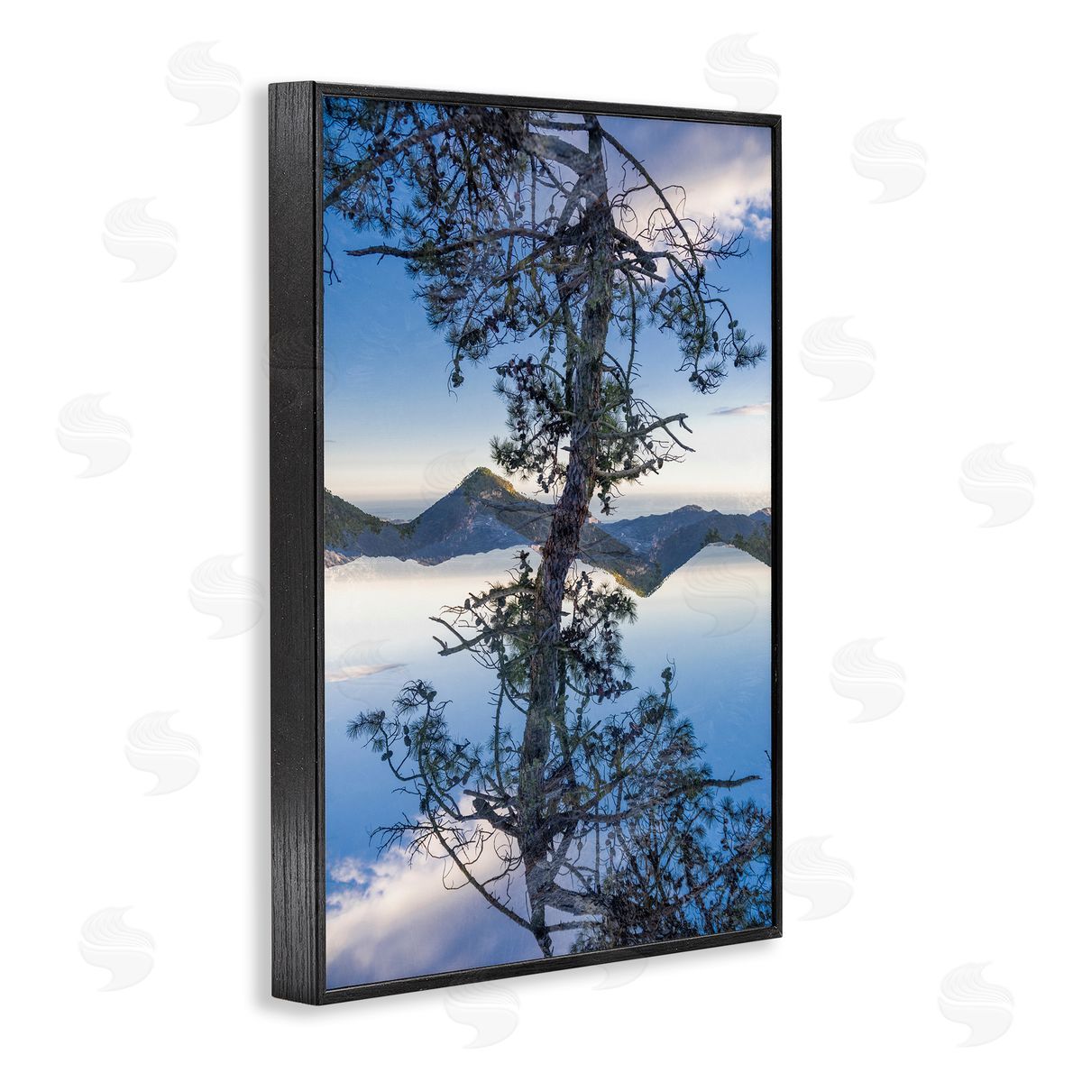 Robin Vandenabeele Tree & Mountain Symmetry Canvas Wall Art Print