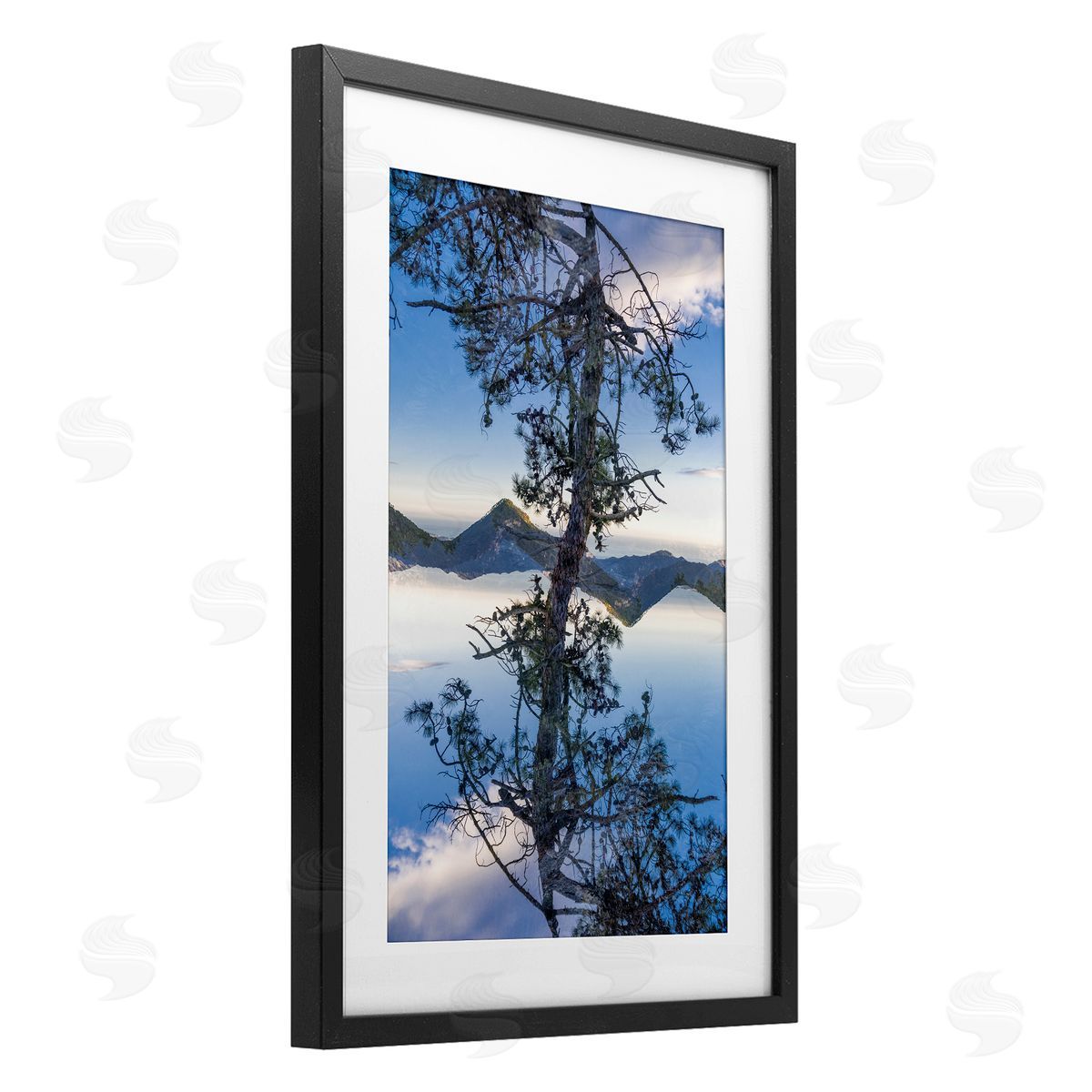 Robin Vandenabeele Tree & Mountain Symmetry Canvas Wall Art Print