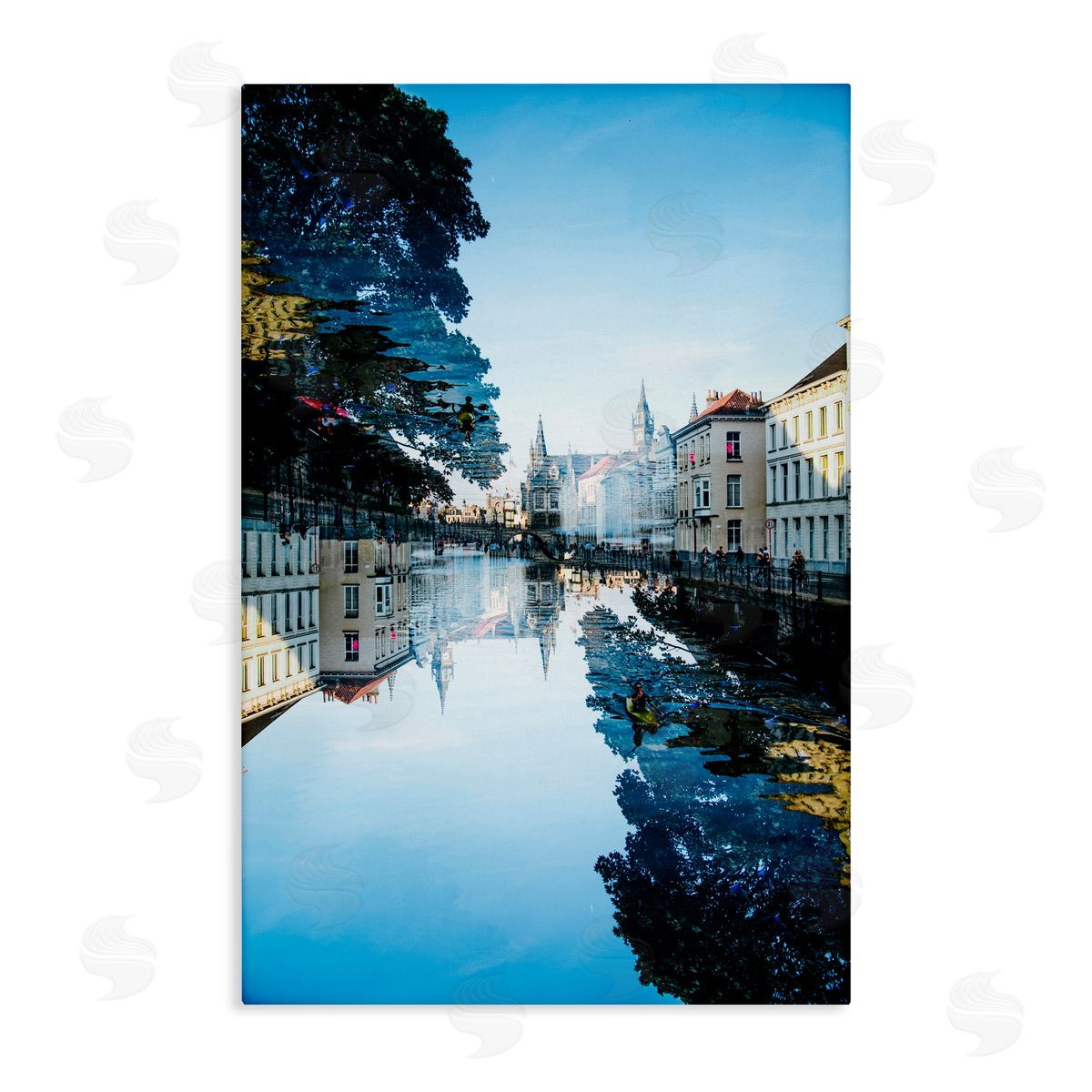 Robin Vandenabeele Surreal Reflection of Canal Canvas Wall Art Print