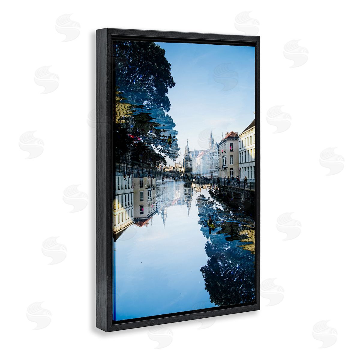 Robin Vandenabeele Surreal Reflection of Canal Canvas Wall Art Print