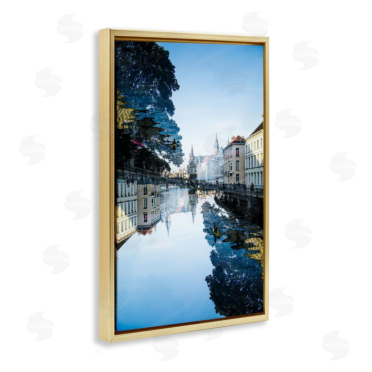 Robin Vandenabeele Surreal Reflection of Canal Canvas Wall Art Print