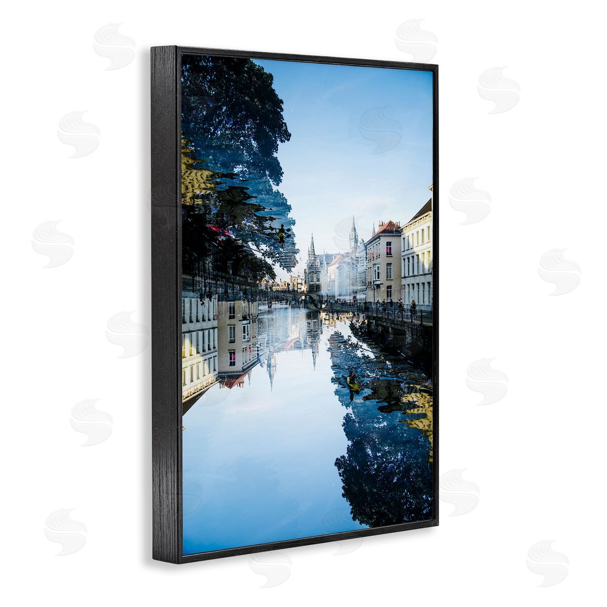 Robin Vandenabeele Surreal Reflection of Canal Canvas Wall Art Print