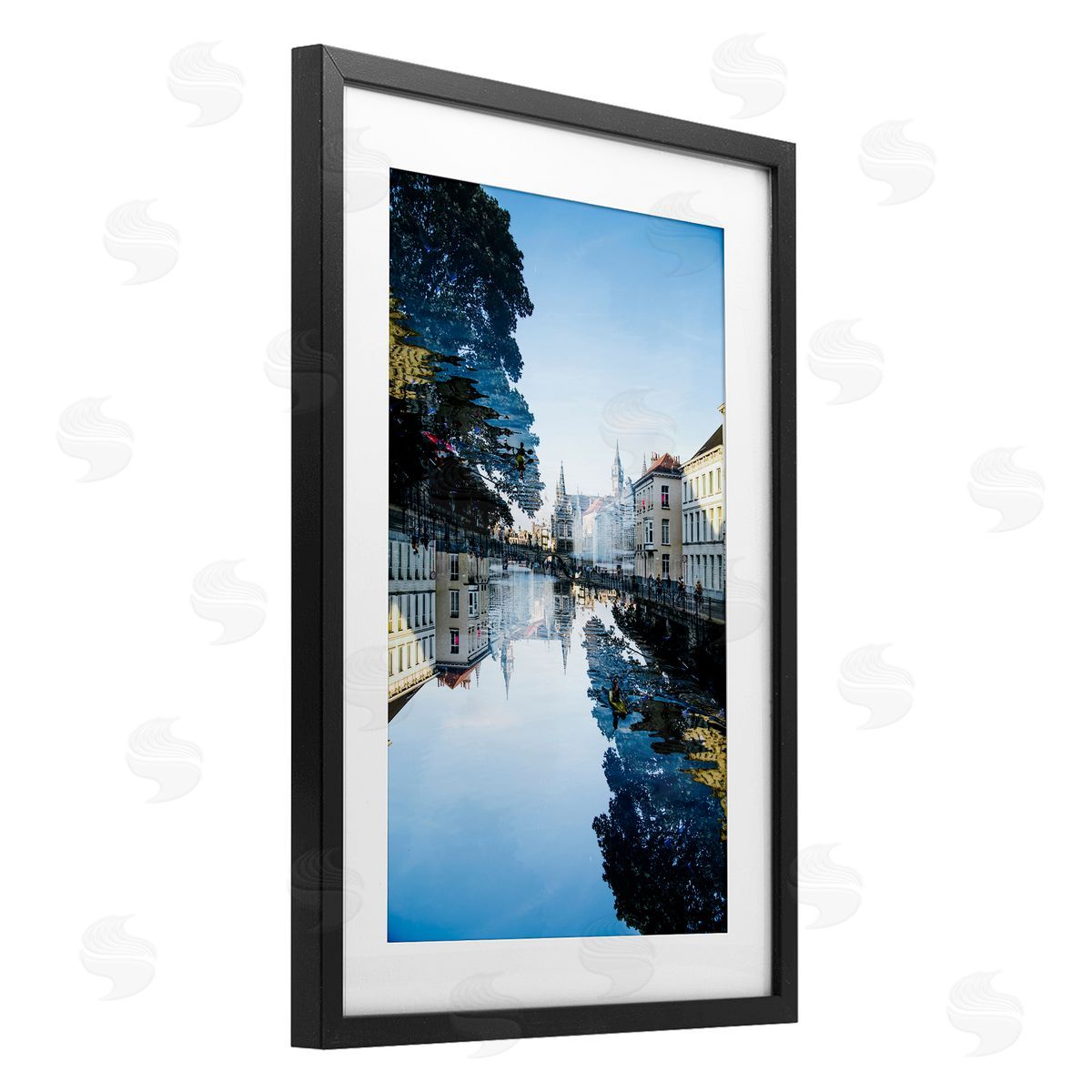 Robin Vandenabeele Surreal Reflection of Canal Canvas Wall Art Print