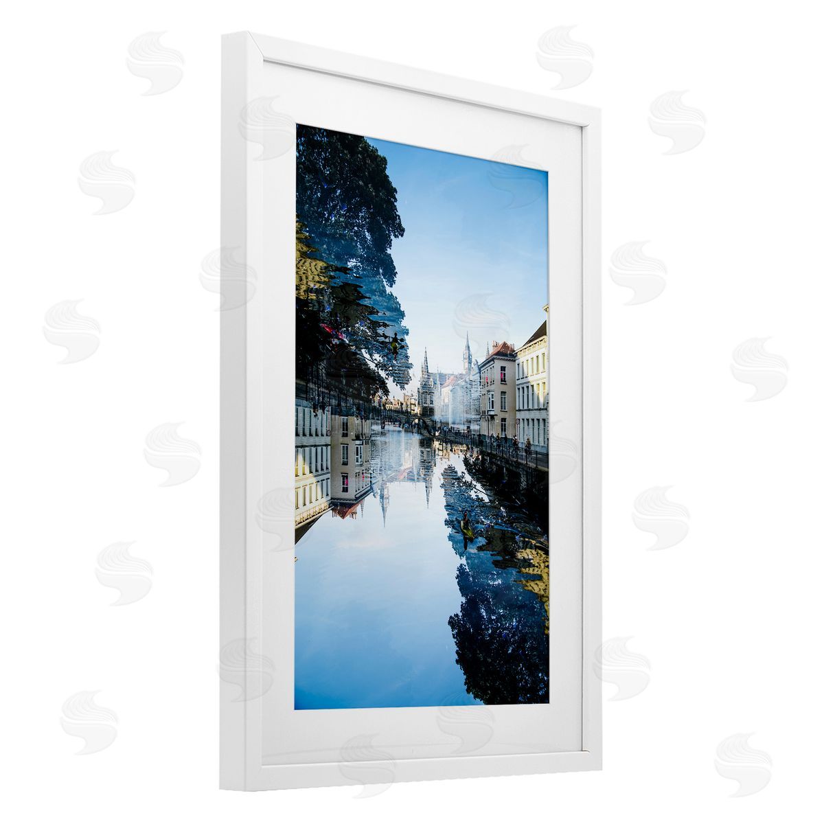 Robin Vandenabeele Surreal Reflection of Canal Canvas Wall Art Print