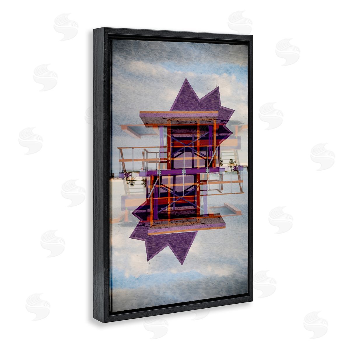 Robin Vandenabeele Miami Beach Guard Reflection Canvas Wall Art Print