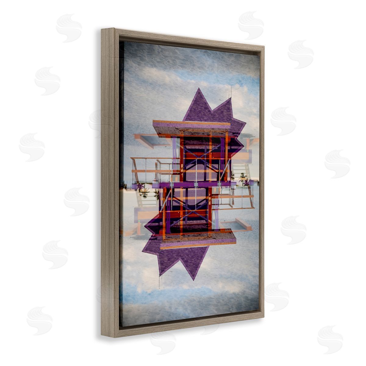 Robin Vandenabeele Miami Beach Guard Reflection Canvas Wall Art Print