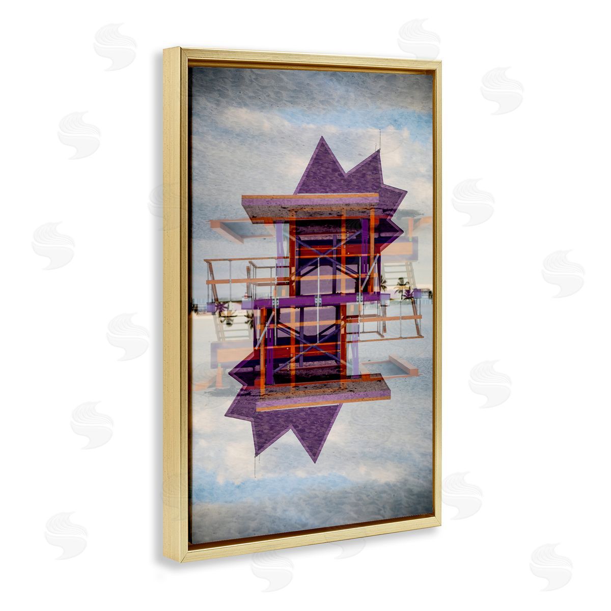 Robin Vandenabeele Miami Beach Guard Reflection Canvas Wall Art Print